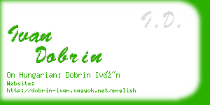 ivan dobrin business card